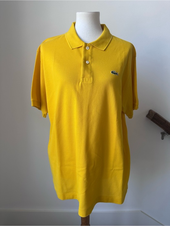 Lacoste Other - Lacoste Men's Bright Yellow Signature Pique Polo Shirt Size 6